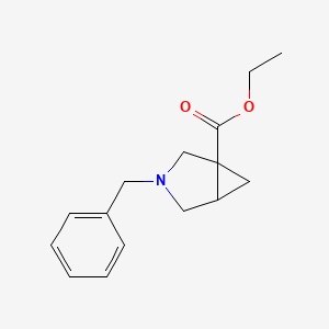 Ethyl 3-benzyl-3-azabicyclo[3.1.0]hexane-1-carboxylate chemical structure (CAS 63618-07-5)
