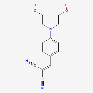 2-(4-(Bis(2-hydroxyethyl)amino)benzylidene)malononitrile chemical structure (CAS 63619-34-1)