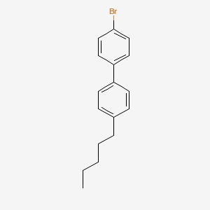 4-Bromo-4'-pentyl-1,1'-biphenyl chemical structure (CAS 63619-59-0)