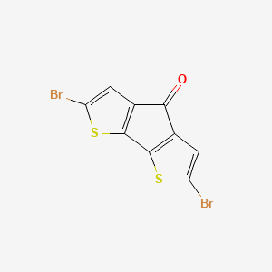 2,6-Dibromo-4H-cyclopenta[1,2-b:5,4-b']dithiophen-4-one chemical structure (CAS 636588-79-9)
