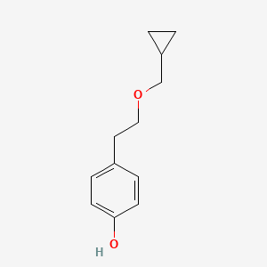 4-(2-(Cyclopropylmethoxy)ethyl)phenol chemical structure (CAS 63659-16-5)