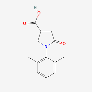1-(2,6-Dimethylphenyl)-5-oxopyrrolidine-3-carboxylic acid chemical structure (CAS 63674-48-6)