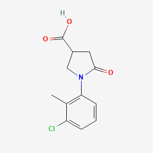 1-(3-Chloro-2-methylphenyl)-5-oxopyrrolidine-3-carboxylic acid chemical structure (CAS 63674-94-2)