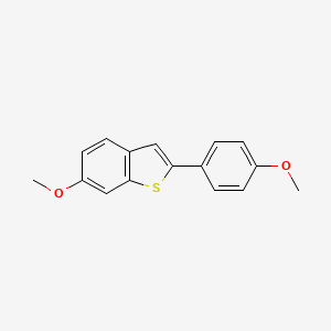 6-Methoxy-2-(4-methoxyphenyl)-1-benzothiophene chemical structure (CAS 63675-74-1)