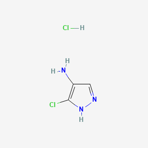 3-Chloro-1H-pyrazol-4-amine hydrochloride chemical structure (CAS 63680-90-0)