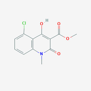Methyl 5-chloro-4-hydroxy-1-methyl-2-oxo-1,2-dihydroquinoline-3-carboxylate chemical structure (CAS 637027-41-9)