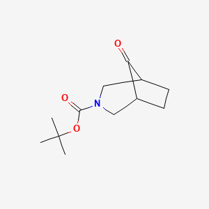 3-Boc-3-azabicyclo[3.2.1]octan-8-one chemical structure (CAS 637301-19-0)