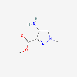 Methyl 4-amino-1-methyl-1H-pyrazole-3-carboxylate chemical structure (CAS 637336-53-9)