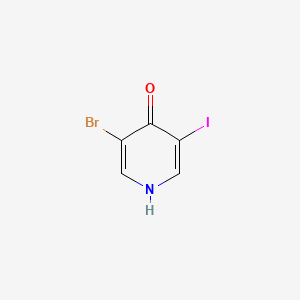 3-Bromo-5-iodopyridin-4-ol chemical structure (CAS 637348-83-5)