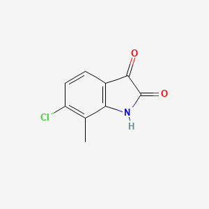 6-Chloro-7-methylindoline-2,3-dione chemical structure (CAS 6374-90-9)
