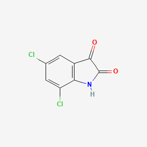 5,7-Dichloroindoline-2,3-dione chemical structure (CAS 6374-92-1)