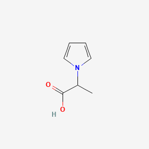 2-(1H-Pyrrol-1-yl)propanoic acid chemical structure (CAS 63751-72-4)