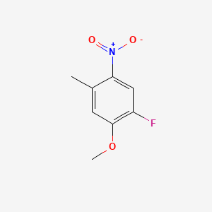 1-Fluoro-2-methoxy-4-methyl-5-nitrobenzene chemical structure (CAS 63762-81-2)