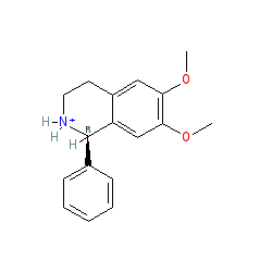 6,7-Dimethoxy-1-phenyl-1,2,3,4-tetrahydroisoquinoline hydrochloride chemical structure (CAS 63768-20-7)