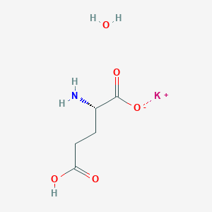 Potassium (S)-2-amino-4-carboxybutanoate hydrate chemical structure (CAS 6382-01-0)