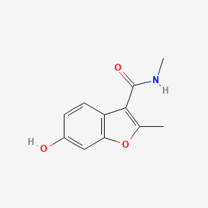 6-Hydroxy-N,2-dimethylbenzofuran-3-carboxamide chemical structure (CAS 638217-08-0)
