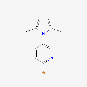 2-Bromo-5-(2,5-dimethyl-1H-pyrrol-1-yl)pyridine chemical structure (CAS 638352-42-8)