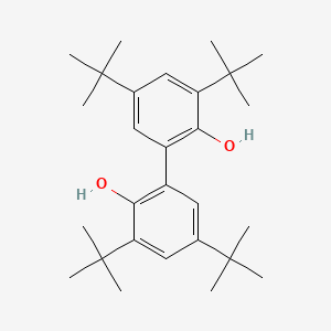 3,3',5,5'-Tetra-tert-butyl-[1,1'-biphenyl]-2,2'-diol chemical structure (CAS 6390-69-8)