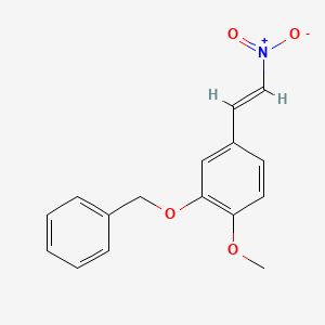 (E)-2-(Benzyloxy)-1-methoxy-4-(2-nitrovinyl)benzene chemical structure (CAS 63909-29-5)
