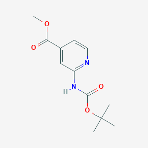Methyl 2-((tert-butoxycarbonyl)amino)isonicotinate chemical structure (CAS 639091-75-1)