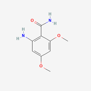 2-Amino-4,6-dimethoxybenzamide chemical structure (CAS 63920-73-0)