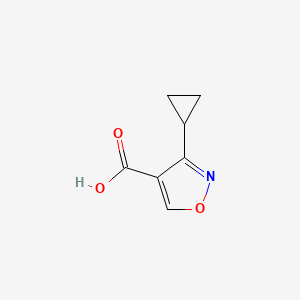 3-Cyclopropylisoxazole-4-carboxylic acid chemical structure (CAS 639523-17-4)