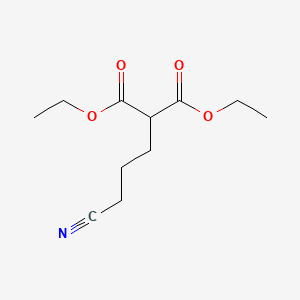 Diethyl 2-(3-cyanopropyl)malonate chemical structure (CAS 63972-18-9)