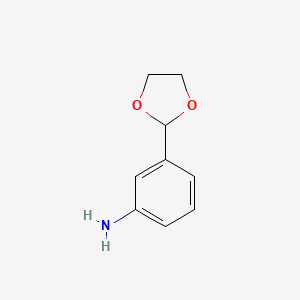 3-(1,3-Dioxolan-2-yl)aniline chemical structure