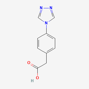 2-(4-(4H-1,2,4-Triazol-4-yl)phenyl)acetic acid chemical structure (CAS 639863-89-1)