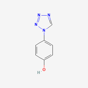 4-(1H-Tetrazol-1-yl)phenol chemical structure (CAS 64001-11-2)