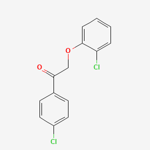 2-(2-Chlorophenoxy)-1-(4-chlorophenyl)ethan-1-one chemical structure (CAS 64009-03-6)