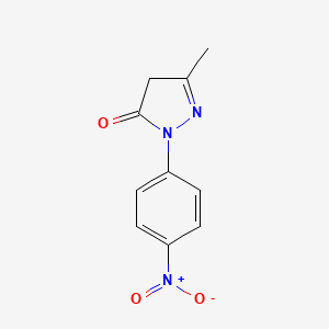 5-Methyl-2-(4-nitrophenyl)-2,4-dihydro-3H-pyrazol-3-one chemical structure (CAS 6402-09-1)