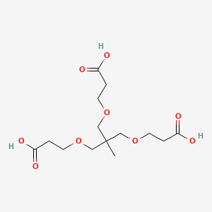 3,3'-((2-((2-Carboxyethoxy)methyl)-2-methylpropane-1,3-diyl)bis(oxy))dipropionic acid chemical structure (CAS 64020-01-5)