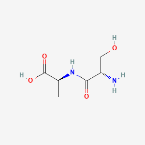 (S)-2-((S)-2-Amino-3-hydroxypropanamido)propanoic acid chemical structure (CAS 6403-17-4)
