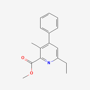 Methyl 6-ethyl-3-methyl-4-phenylpicolinate chemical structure (CAS 64035-18-3)