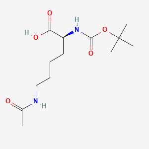 Boc-Lys(Ac)-OH chemical structure (CAS 6404-26-8)