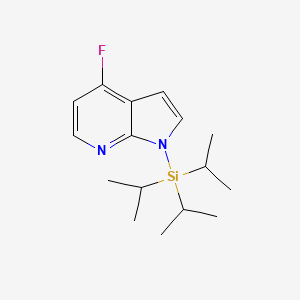 4-Fluoro-1-(triisopropylsilyl)-1H-pyrrolo[2,3-b]pyridine chemical structure (CAS 640735-25-7)