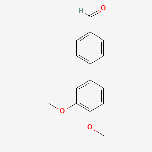 3',4'-Dimethoxy-[1,1'-biphenyl]-4-carbaldehyde chemical structure (CAS 640769-65-9)