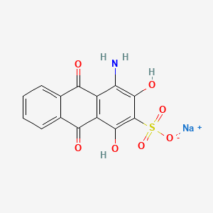 Sodium 4-amino-1,3-dihydroxy-9,10-dioxo-9,10-dihydroanthracene-2-sulfonate chemical structure (CAS 6409-77-4)