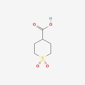 Tetrahydro-2H-thiopyran-4-carboxylic acid 1,1-dioxide chemical structure (CAS 64096-87-3)