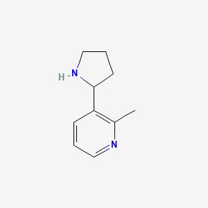 2-Methyl-3-(pyrrolidin-2-yl)pyridine chemical structure (CAS 64114-19-8)