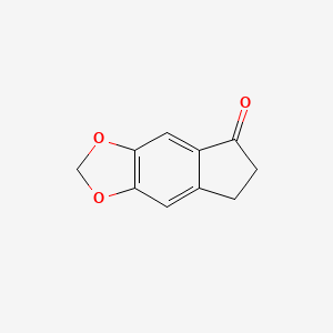 6,7-Dihydro-5H-indeno[5,6-d][1,3]dioxol-5-one chemical structure (CAS 6412-87-9)