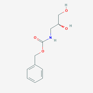 Benzyl (R)-(2,3-dihydroxypropyl)carbamate chemical structure (CAS 641617-22-3)
