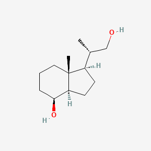 (1R,3aR,4S,7aR)-1-((S)-1-Hydroxypropan-2-yl)-7a-methyloctahydro-1H-inden-4-ol chemical structure (CAS 64190-52-9)