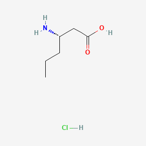 (S)-3-Aminohexanoic acid hydrochloride chemical structure (CAS 64234-61-3)
