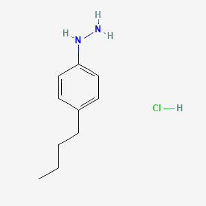 (4-Butylphenyl)hydrazine hydrochloride chemical structure (CAS 64287-11-2)