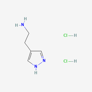 2-(1H-Pyrazol-4-yl)ethanamine dihydrochloride chemical structure (CAS 6429-11-4)