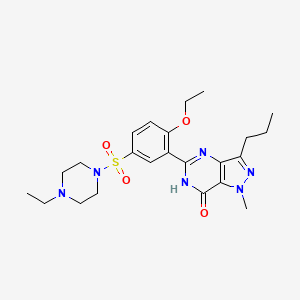 5-(2-Ethoxy-5-((4-ethylpiperazin-1-yl)sulfonyl)phenyl)-1-methyl-3-propyl-1H-pyrazolo[4,3-d]pyrimidin-7(6H)-one chemical structure (CAS 642928-07-2)