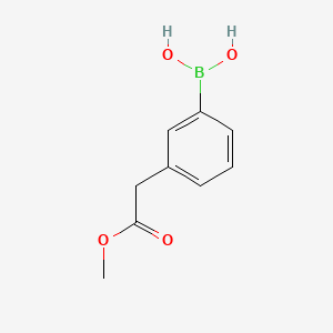 (3-(2-Methoxy-2-oxoethyl)phenyl)boronic acid chemical structure (CAS 643094-11-5)