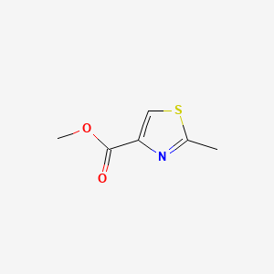Methyl 2-methylthiazole-4-carboxylate chemical structure (CAS 6436-60-8)